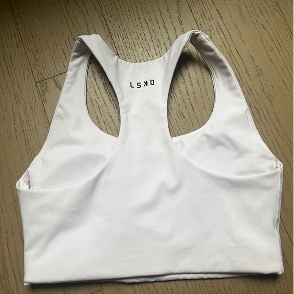 White LSKD Sports Bra - Picture 1 of 11